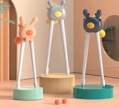 吃饭学习筷虎口训练筷婴儿辅助筷卡通练习筷儿童辅食餐具