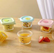宝宝密封辅食盒母婴保鲜婴儿辅食碗冰箱收纳储存物可蒸煮玻璃碗