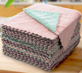 去污双面厚珊瑚绒家用百洁布懒人抹布厨房洗碗巾