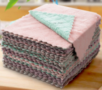 去污双面厚珊瑚绒家用百洁布懒人抹布厨房洗碗巾